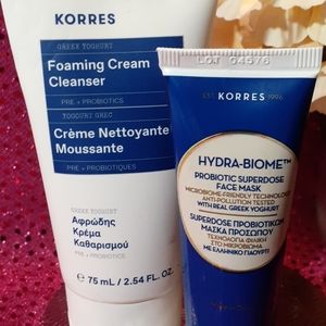Korres cleanser and mask